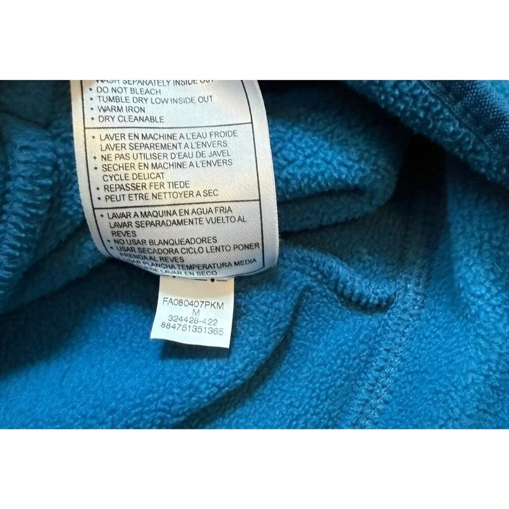 Nike Jacket Womens Size Medium Blue Fleece Full Zip Y2K Swoosh Outdoor Gray Tag
